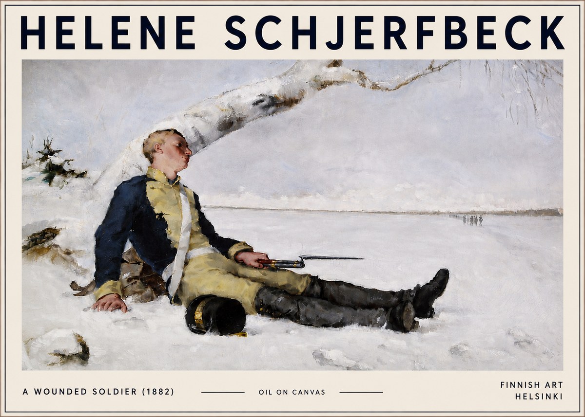 Helene Schjerfbeck A Wounded Soldier (1882) No6 - Affiche