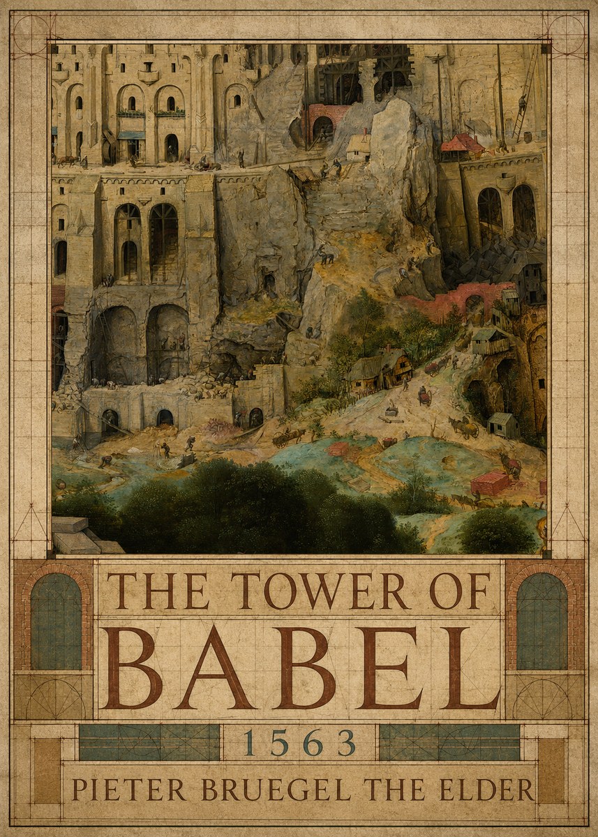 Pieter Bruegel The Tower of Babel XVII No2 - Affiche