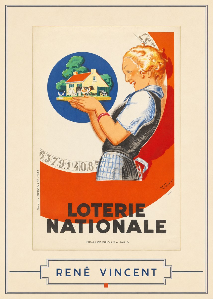 René Vincent Lotterie Nationale No2 - Affiche