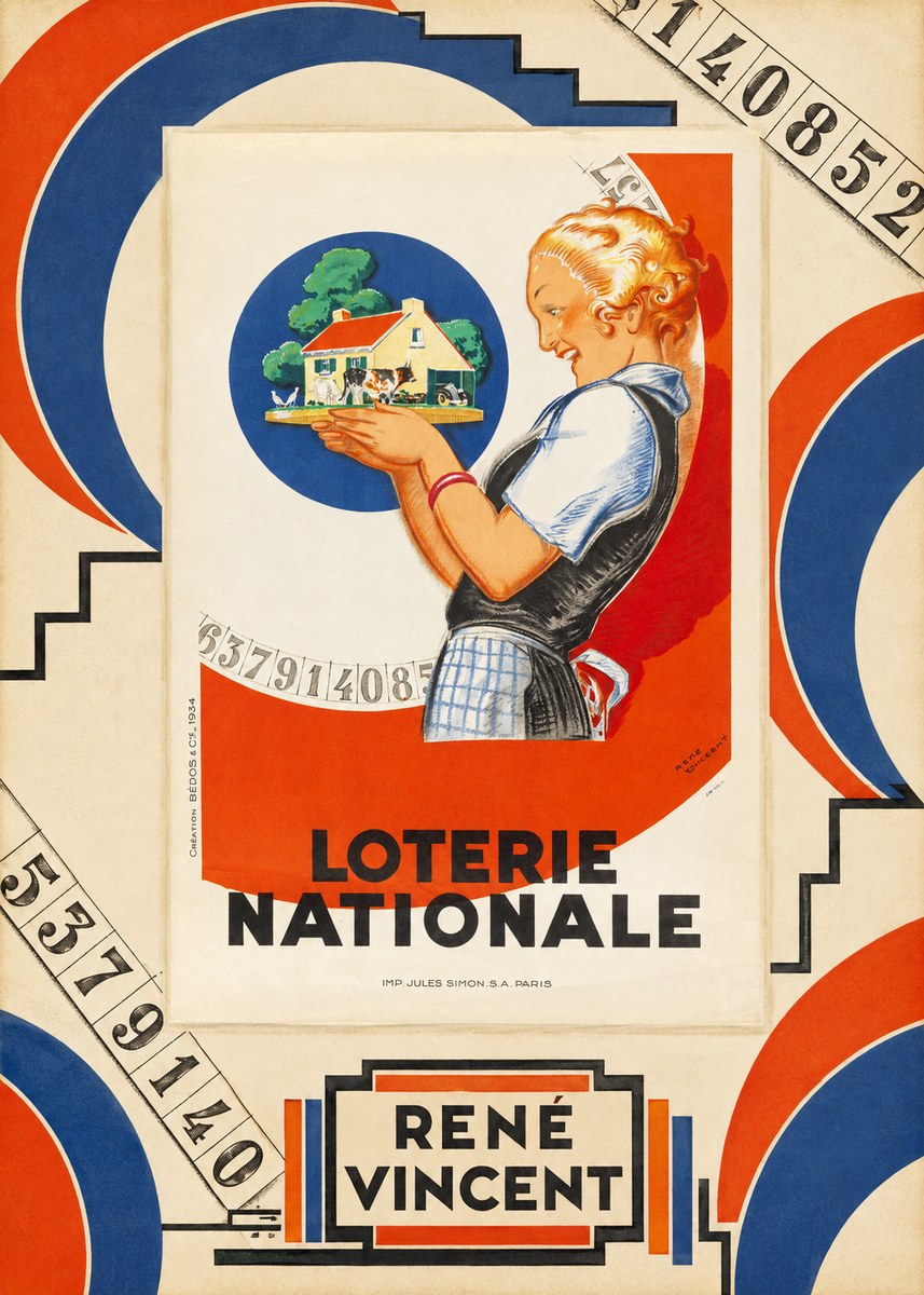 René Vincent Lotterie Nationale No6 - Affiche