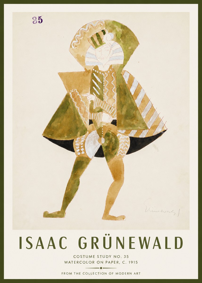 Isaac Grünewald Costume Study No. 35 No1 - Affiche