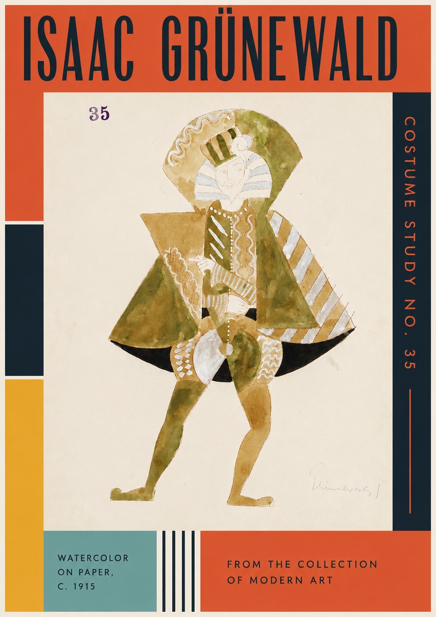Isaac Grünewald Costume Study No. 35 No3 - Affiche