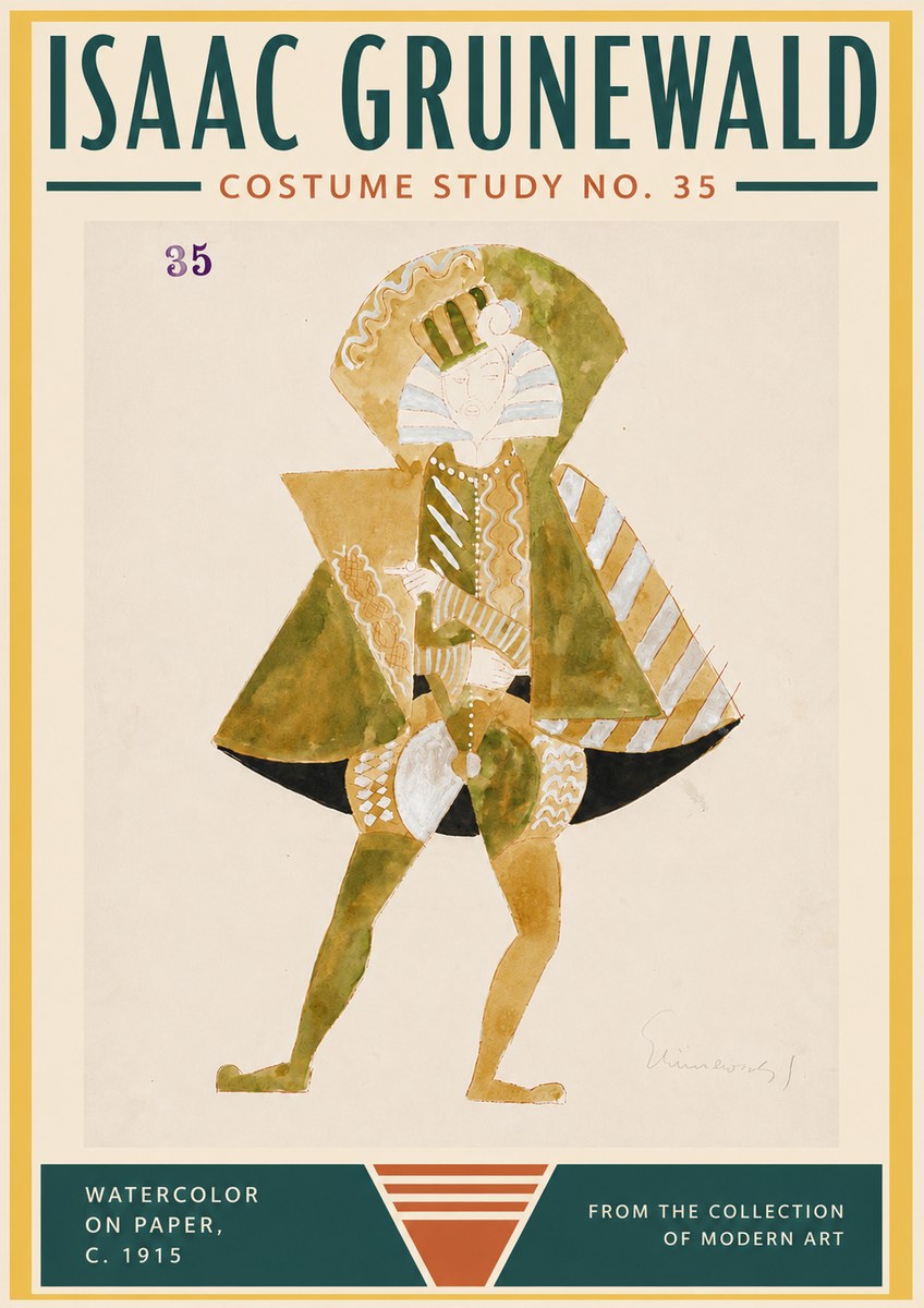 Isaac Grünewald Costume Study No. 35 No5 - Affiche