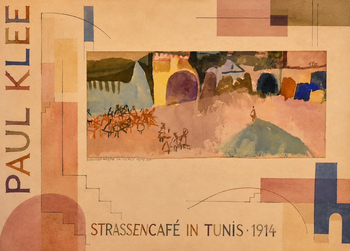 Paul Klee Strassencafé in Tunis · 1914 No5 - Affiche