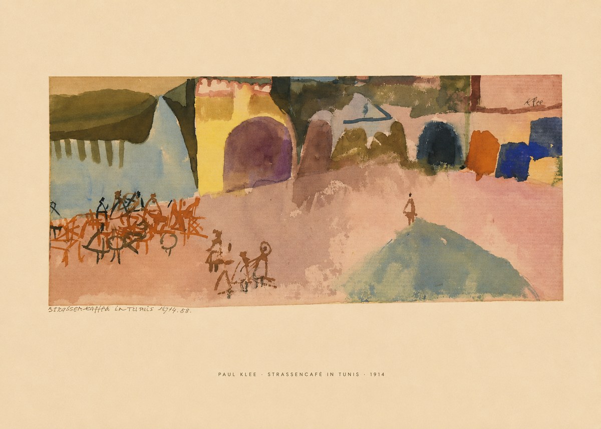 Paul Klee Strassencafé in Tunis · 1914 No6 - Affiche
