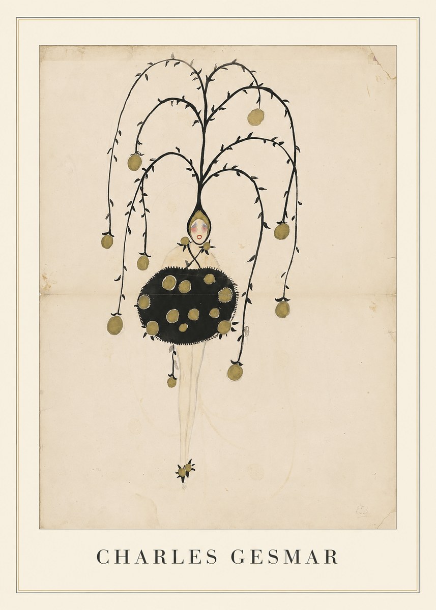 Charles Gesmar Figure with Hanging Orbs No4 - Affiche