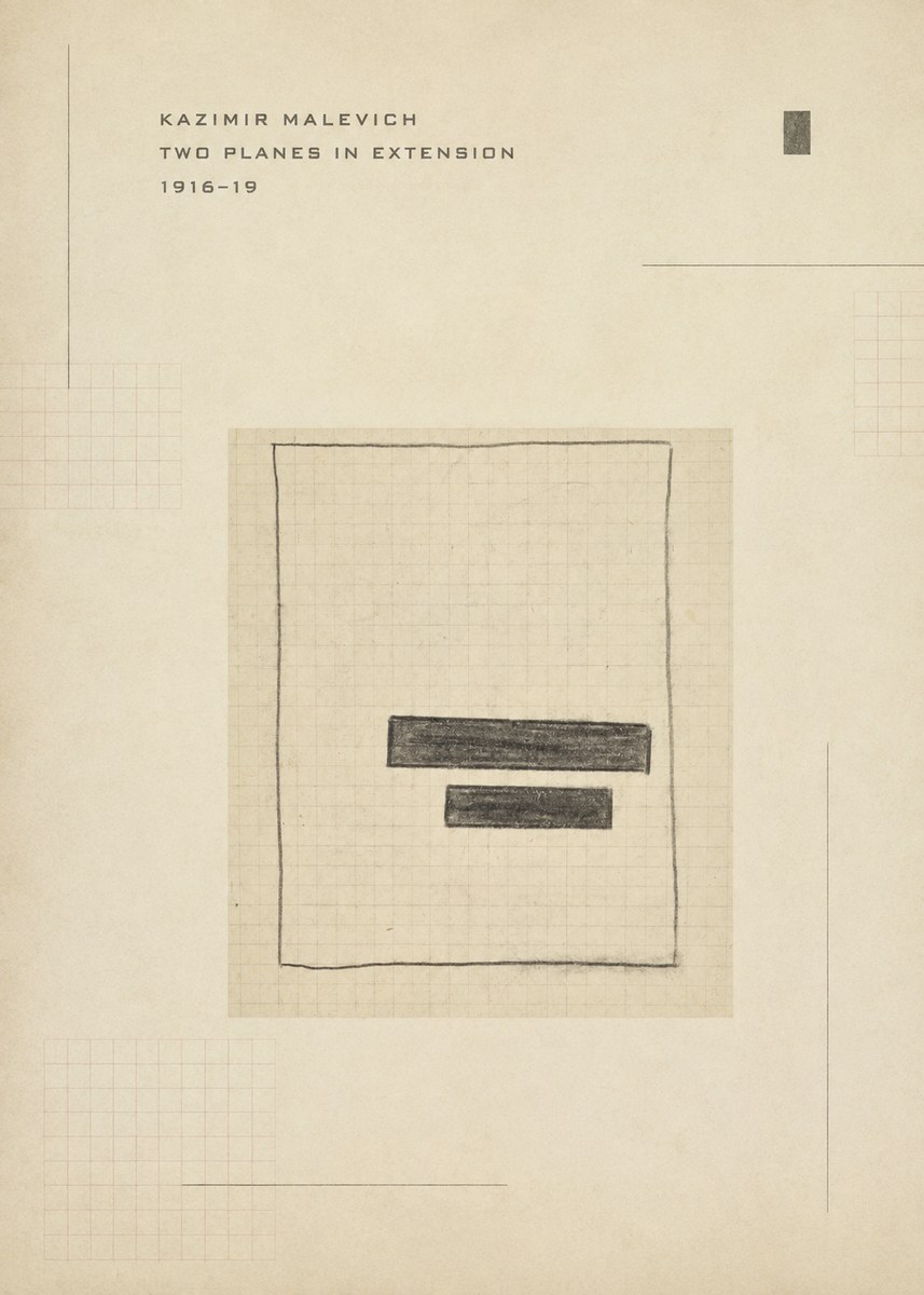 Kazimir Malevich Two Planes in Extension No3 - Affiche