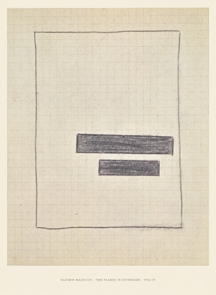 Kazimir Malevich Two Planes in Extension No6 - Affiche