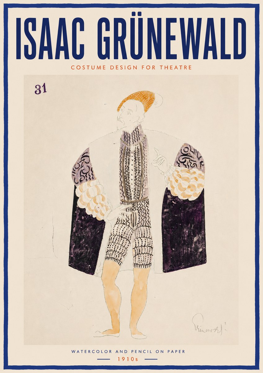 Isaac Grünewald Costume Design for Theatre No4 - Affiche
