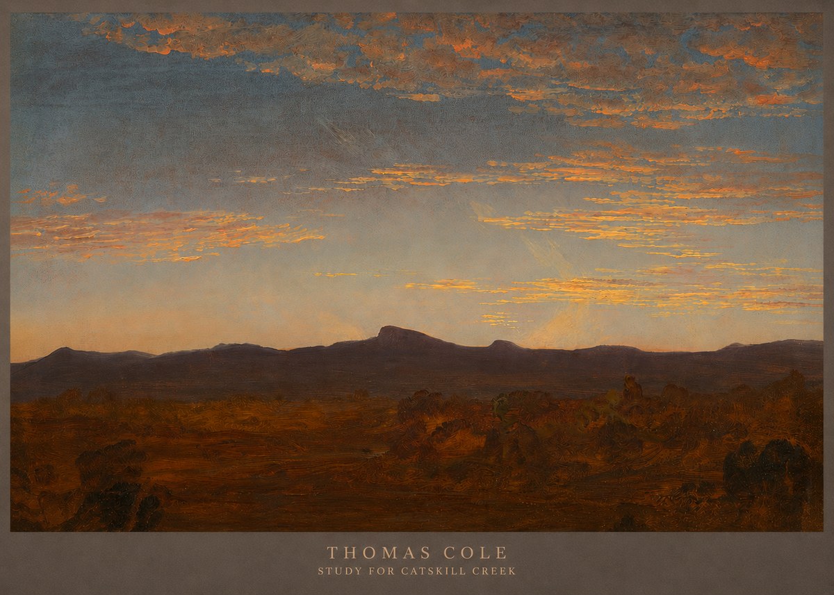Thomas Cole Study for Catskill Creek II No5 - Affiche