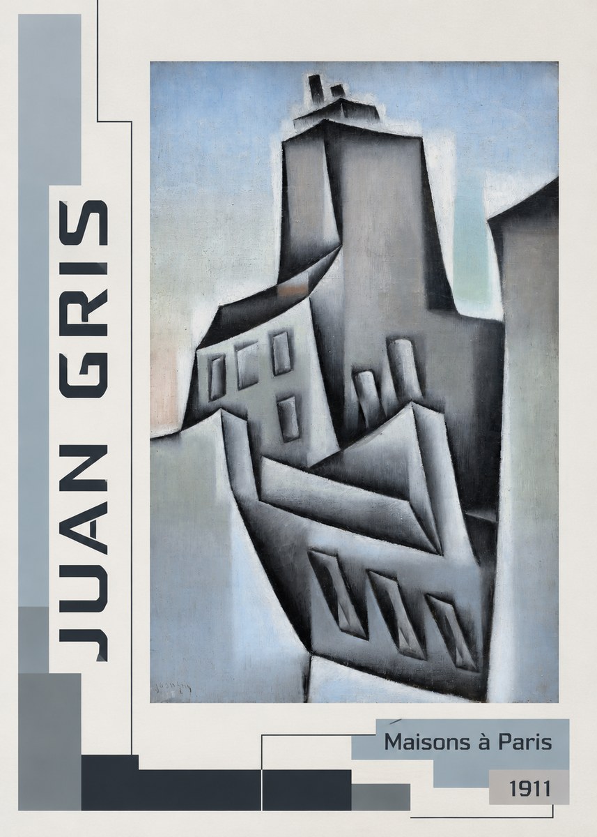 Juan Gris Maisons À Paris No2 - Affiche