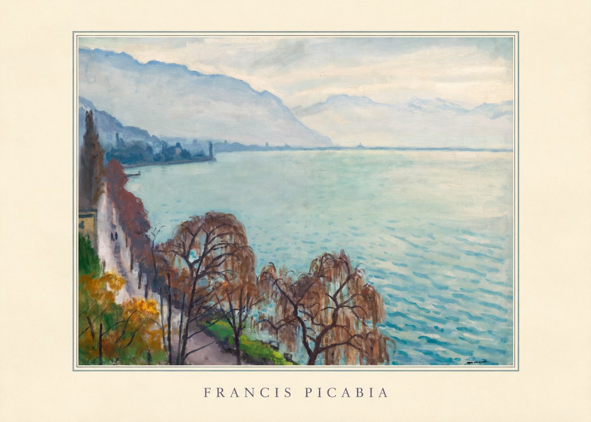 Francis Picabia Lac Léman No3 - Affiche