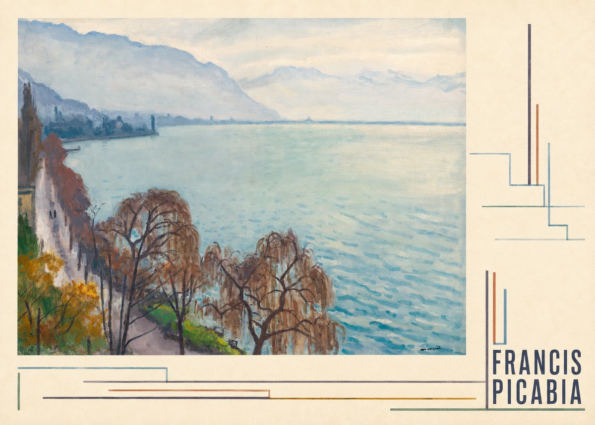 Francis Picabia Lac Léman No4 - Affiche