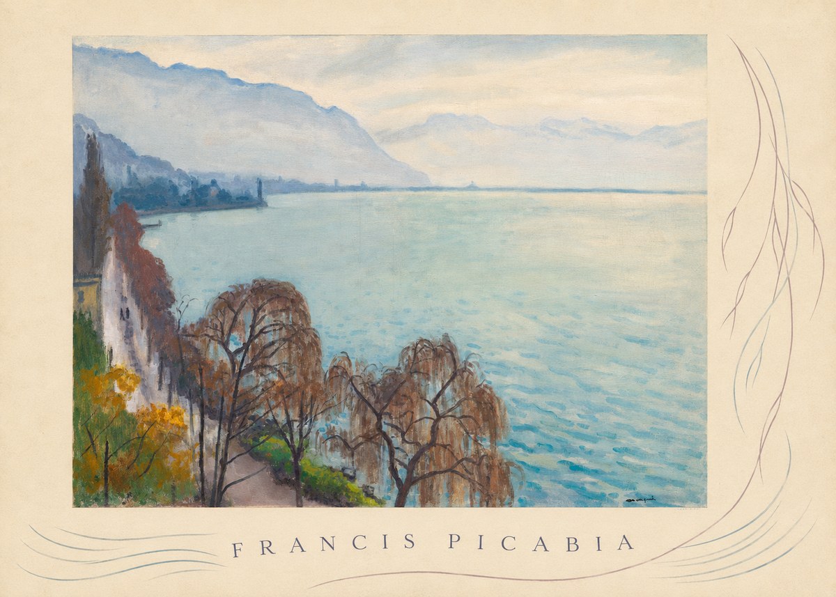 Francis Picabia Lac Léman No5 - Affiche