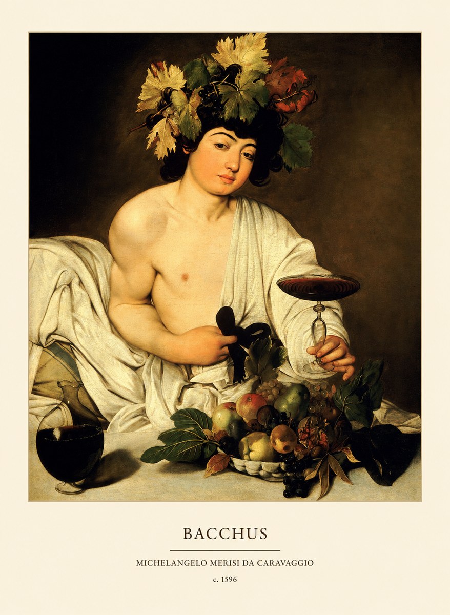 Michelangelo Merisi da Caravaggio Bacchus III No6 - Affiche