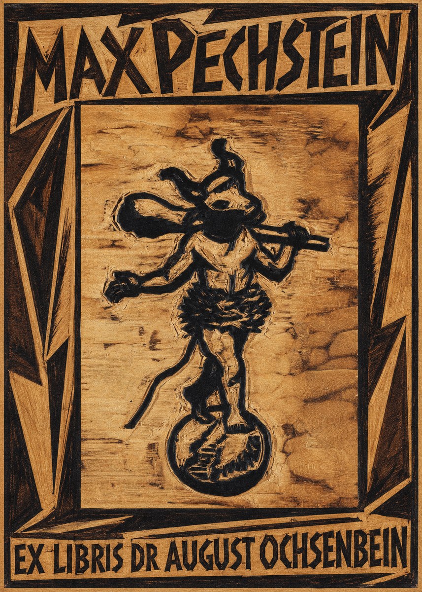 Max Pechstein Ex Libris Dr August Ochsenbein No1 - Affiche