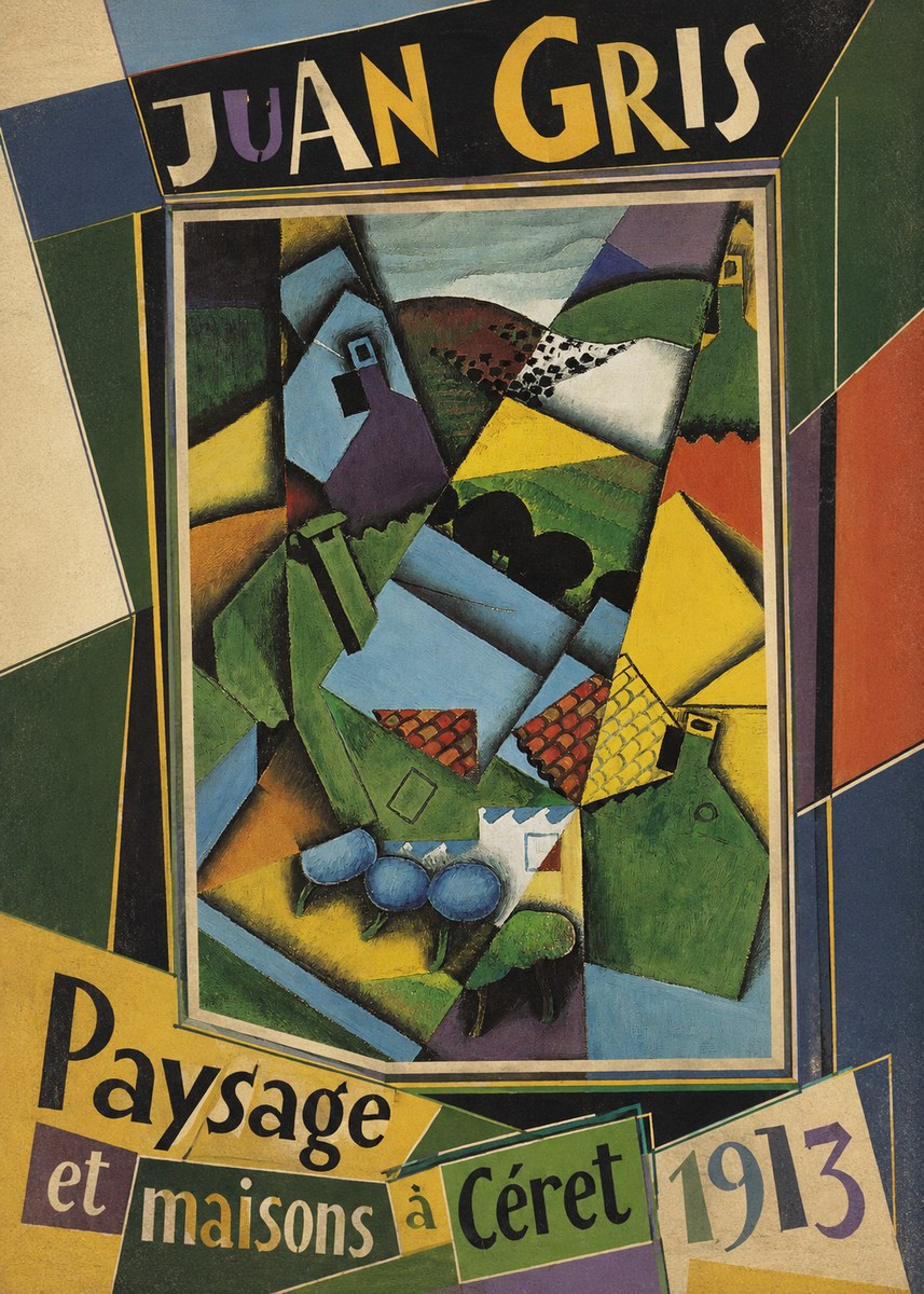 Juan Gris Paysage Et Maisons À Céret No5 - Affiche