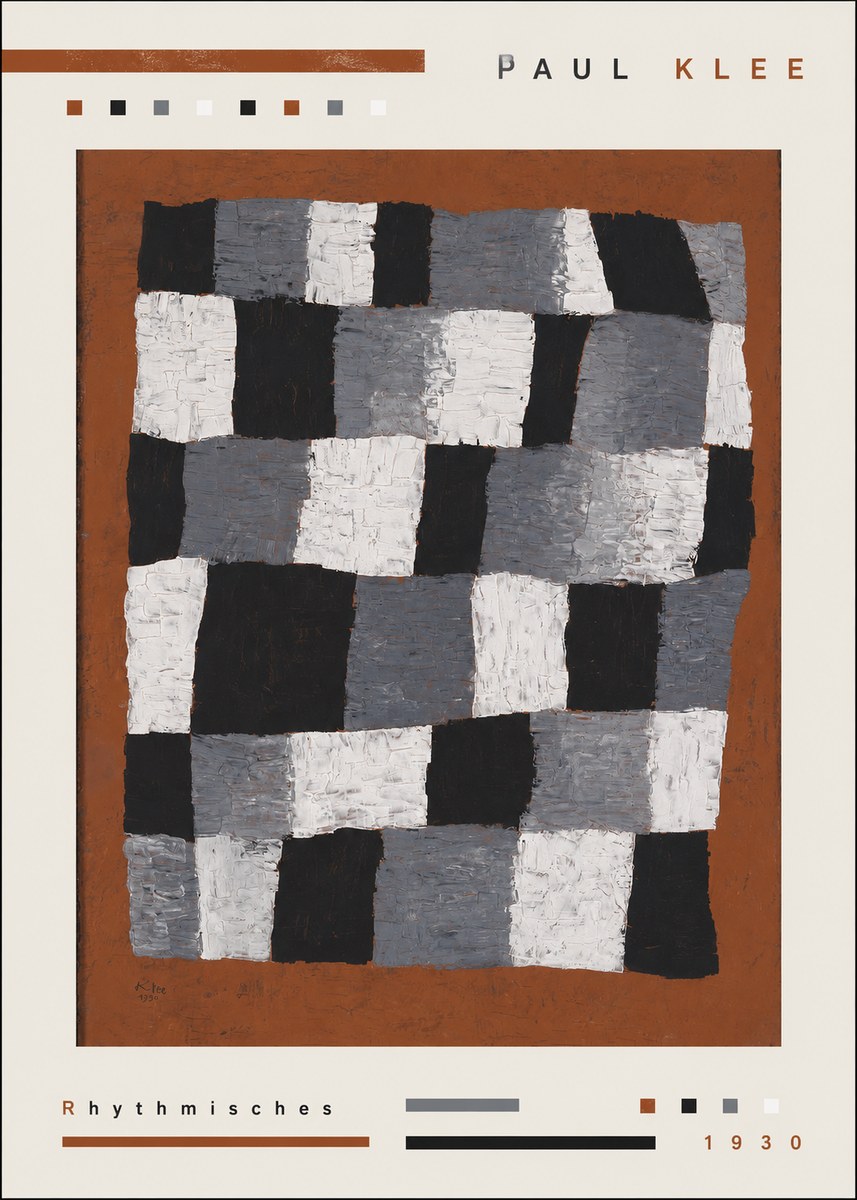 Paul Klee Rhythmisches No3 - Affiche