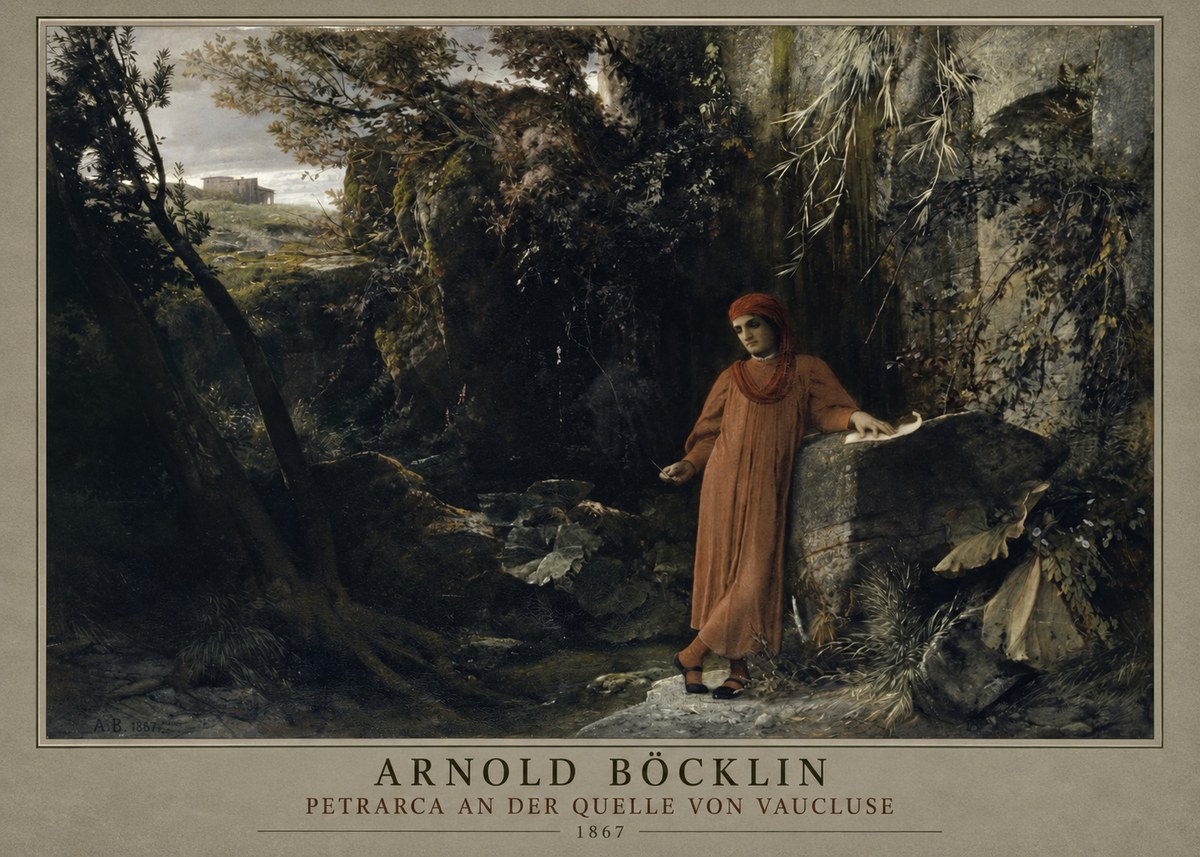 Arnold Böcklin Petrarca an Der Quelle Von Vaucluse No1 - Affiche