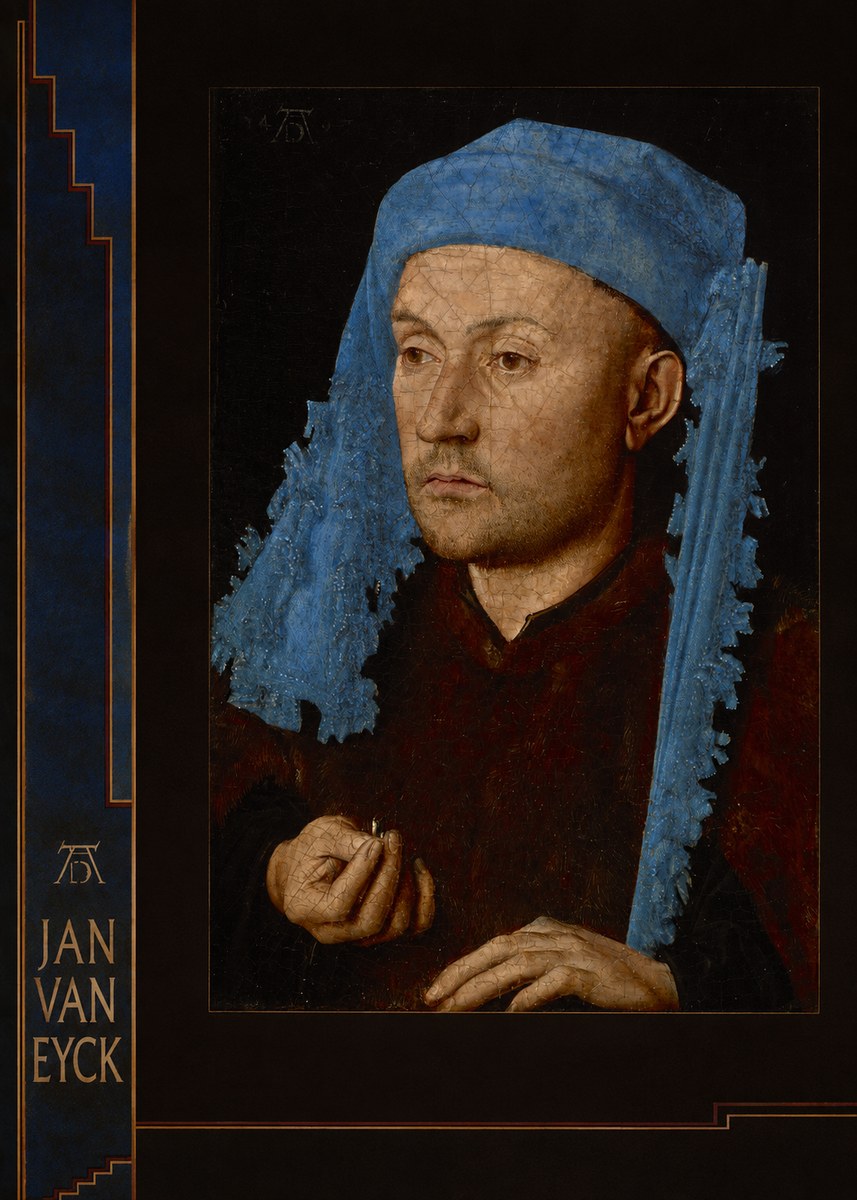 Jan van Eyck Portrait of a Man (Léal Souvenir) No6 - Affiche