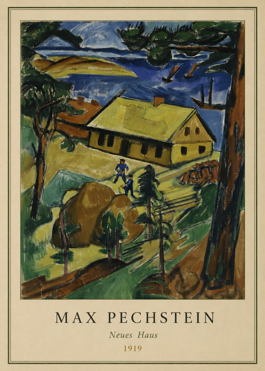 Max Pechstein Neues Haus No3 - Affiche