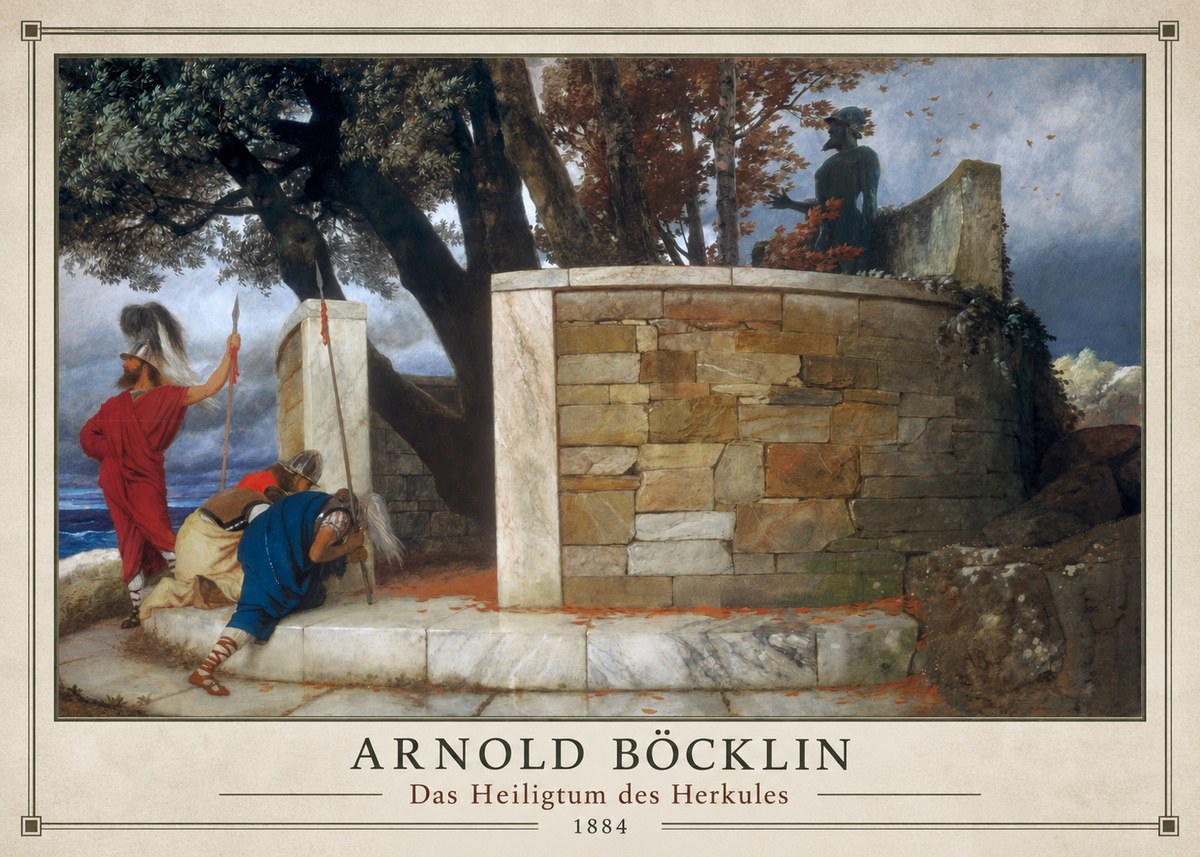 Arnold Böcklin Das Heiligtum Des Herkules II No1 - Affiche
