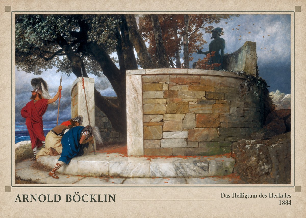 Arnold Böcklin Das Heiligtum Des Herkules II No3 - Affiche