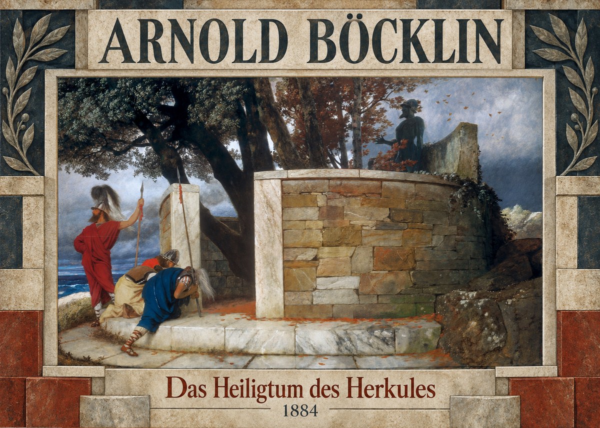 Arnold Böcklin Das Heiligtum Des Herkules II No5 - Affiche