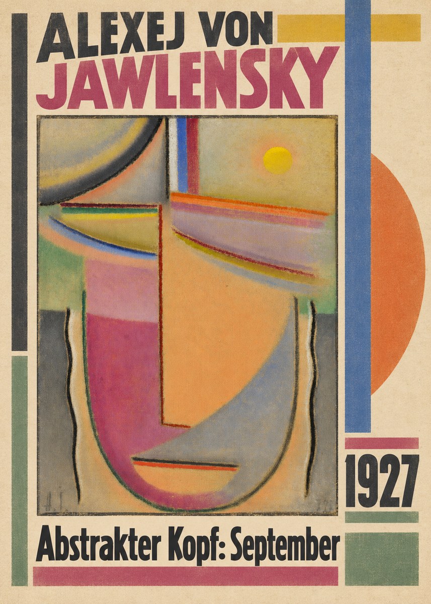 Alexej von Jawlensky Abstrakter Kopf: September No2 - Affiche