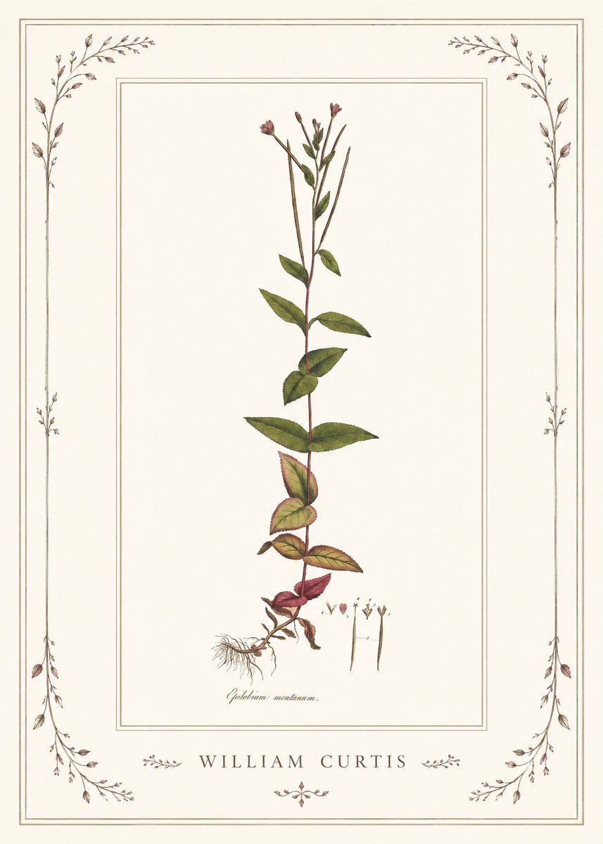 William Curtis Epilobium Montanum. No1 - Affiche
