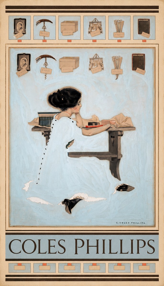 Coles Phillips Thinking of Him No6 - Affiche