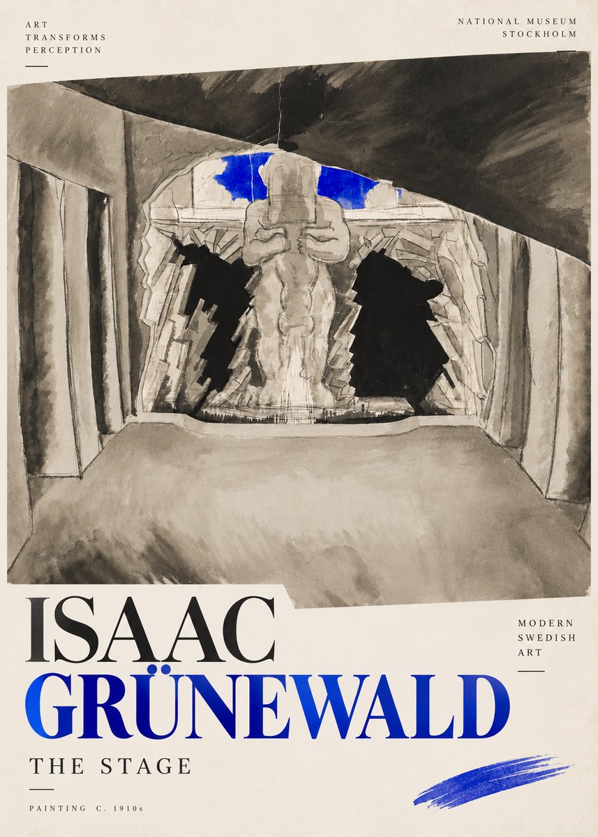 Isaac Grünewald The Stage No4 - Affiche