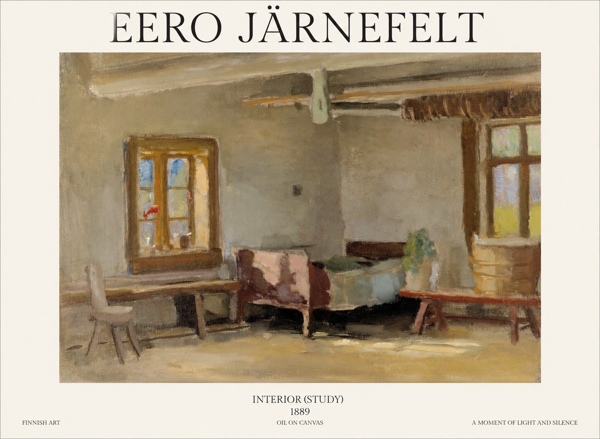 Eero Järnefelt Interior (Study) No1 - Affiche