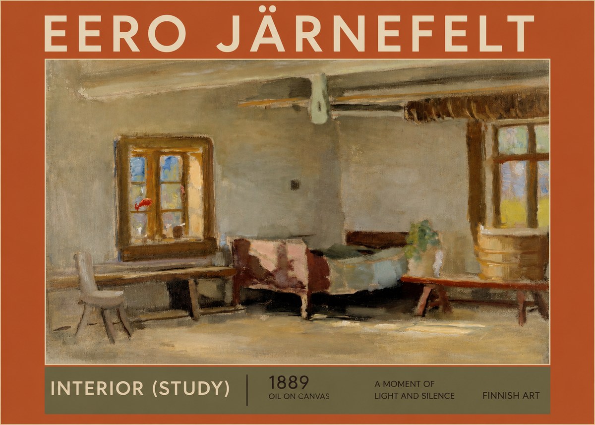 Eero Järnefelt Interior (Study) No2 - Affiche