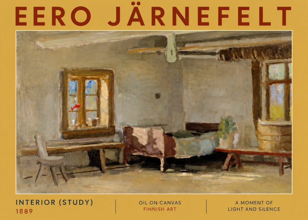 Eero Järnefelt Interior (Study) No5 - Affiche