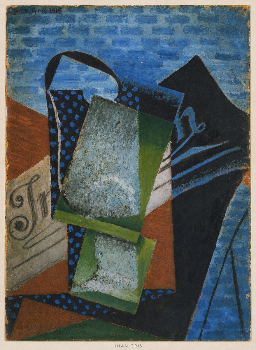 Juan Gris Still Life with Fruit Bowl and Bottle No5 - Affiche