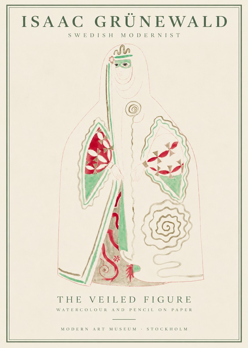 Isaac Grünewald The Veiled Figure No1 - Affiche