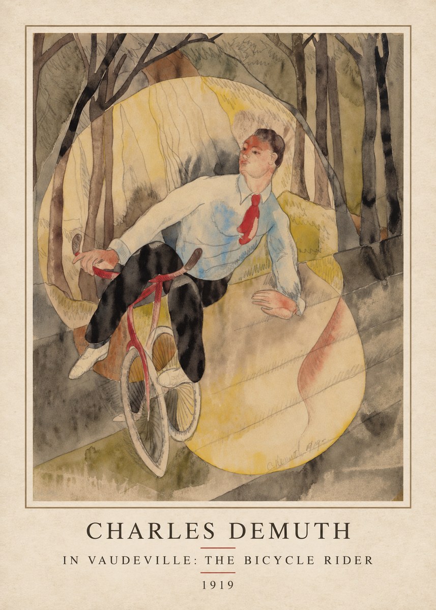 Charles Demuth In Vaudeville: the Bicycle Rider No4 - Affiche
