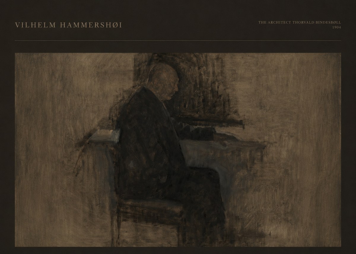 Vilhelm Hammershøi The Architect Thorvald Bindesbøll No4 - Affiche