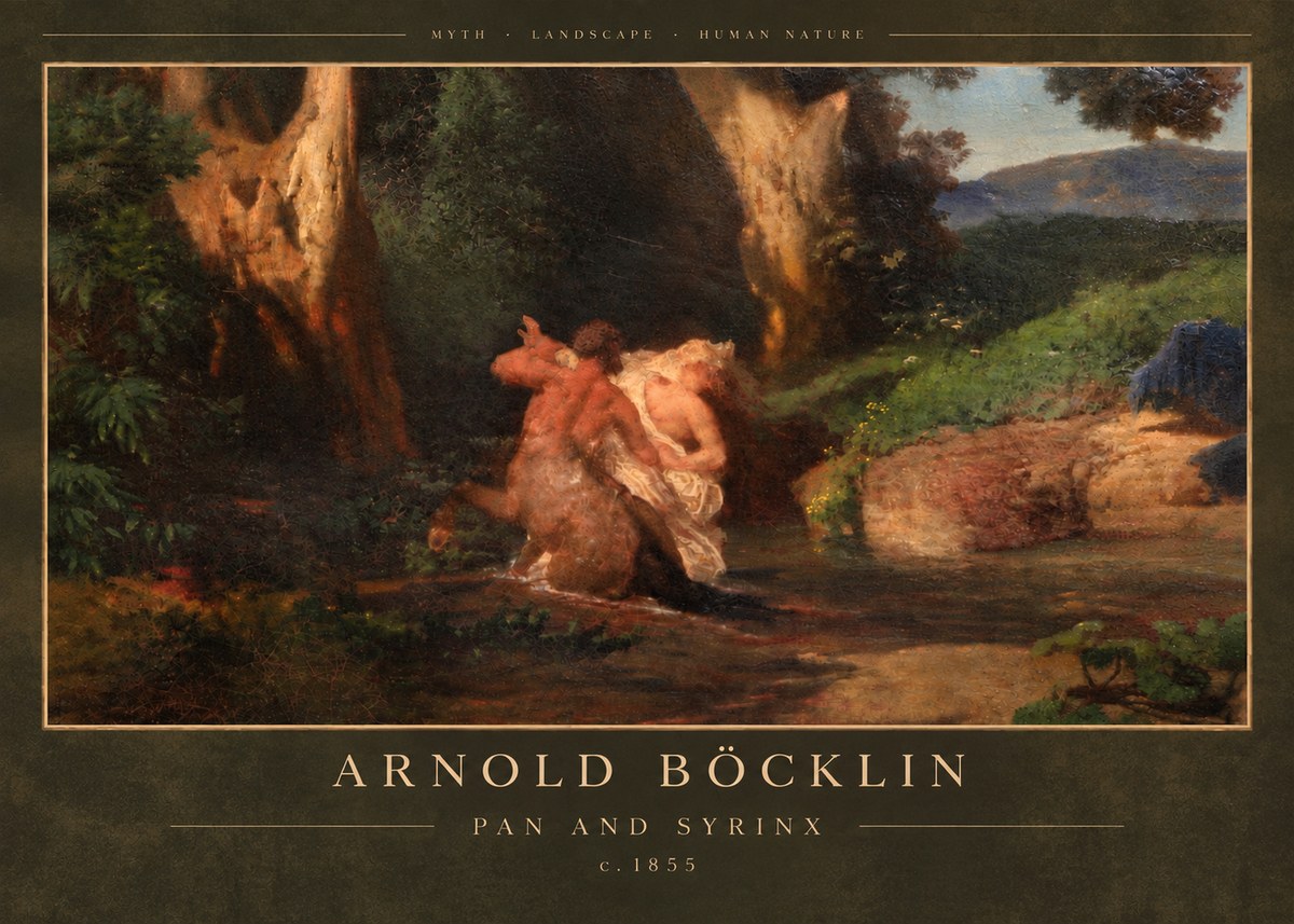 Arnold Böcklin Pan and Syrinx No5 - Affiche