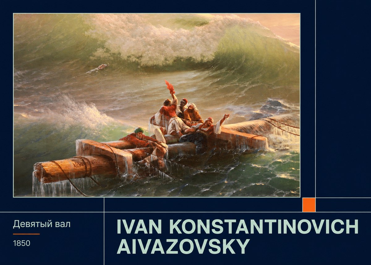 Ivan Konstantinovich Aivazovsky Девятый Вал No3 - Affiche