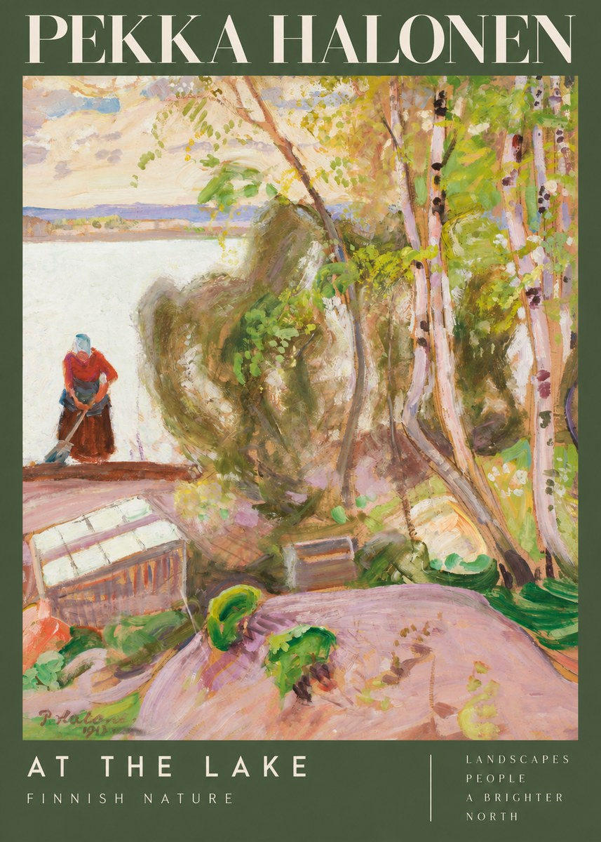 Pekka Halonen At the Lake No2 - Affiche