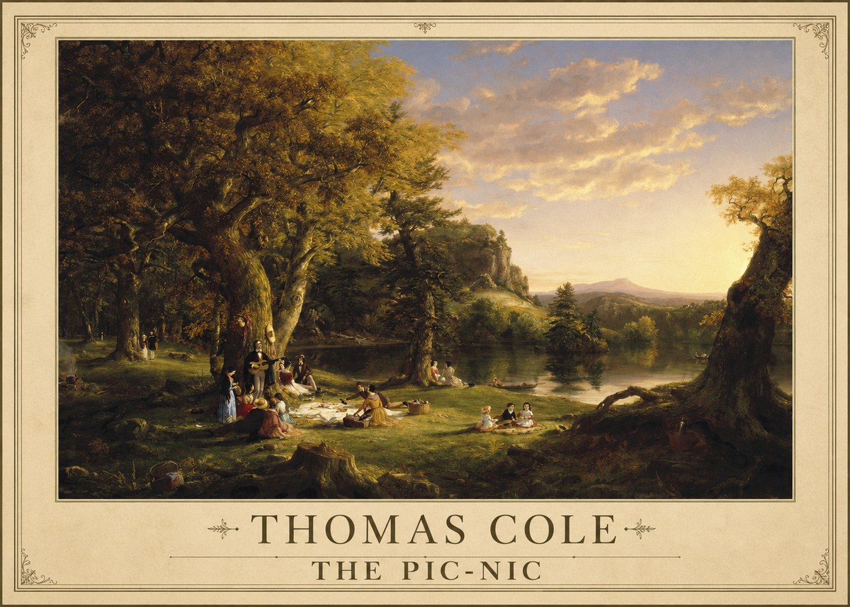 Thomas Cole The Pic-nic II No1 - Affiche