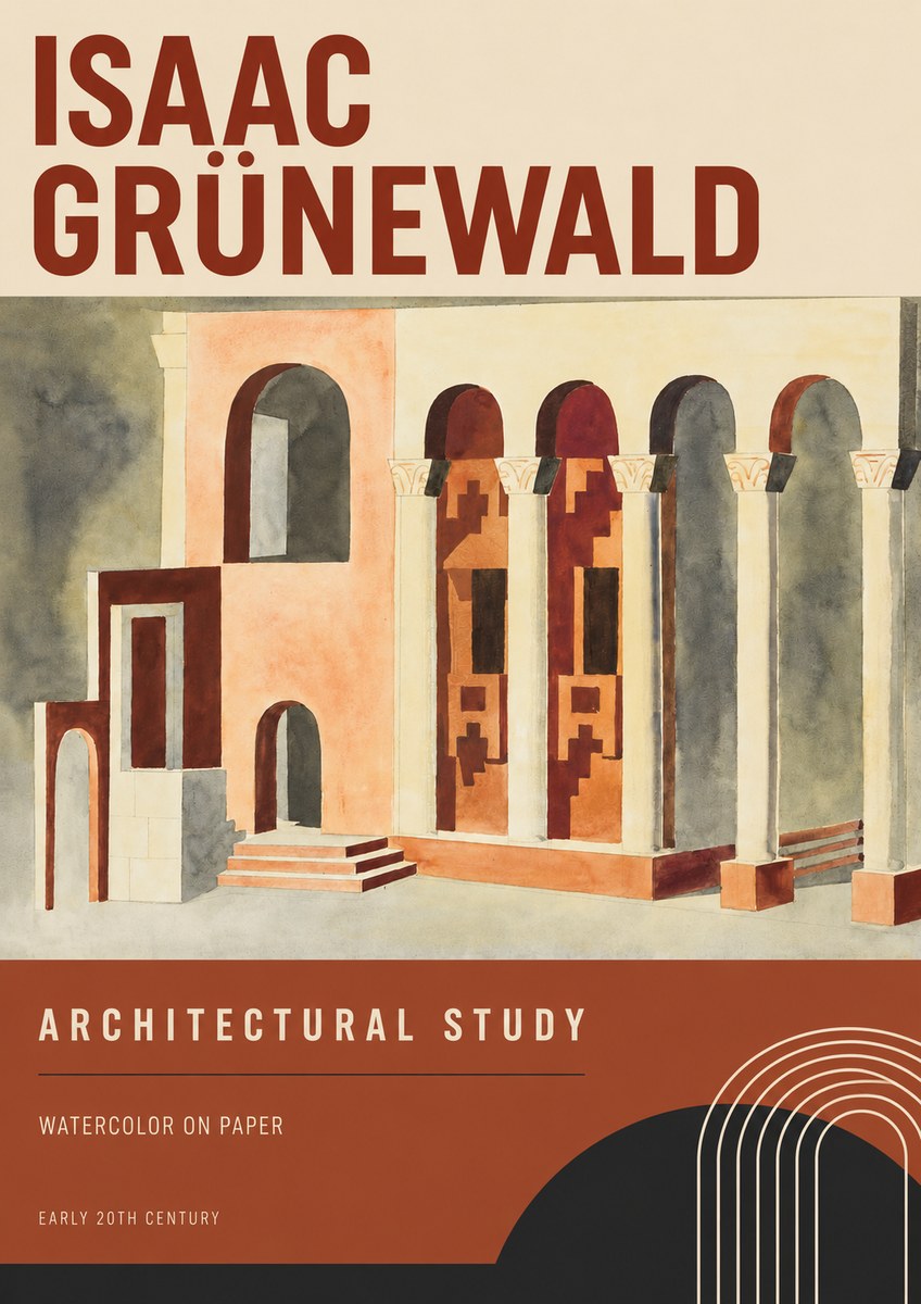 Isaac Grünewald Architectural Study II No2 - Affiche