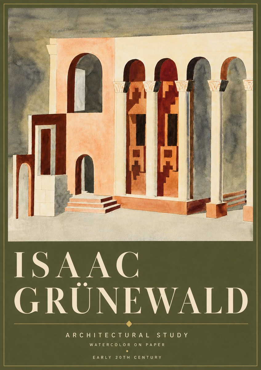 Isaac Grünewald Architectural Study II No6 - Affiche