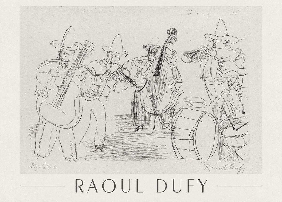 Raoul Dufy Musicians No1 - Affiche