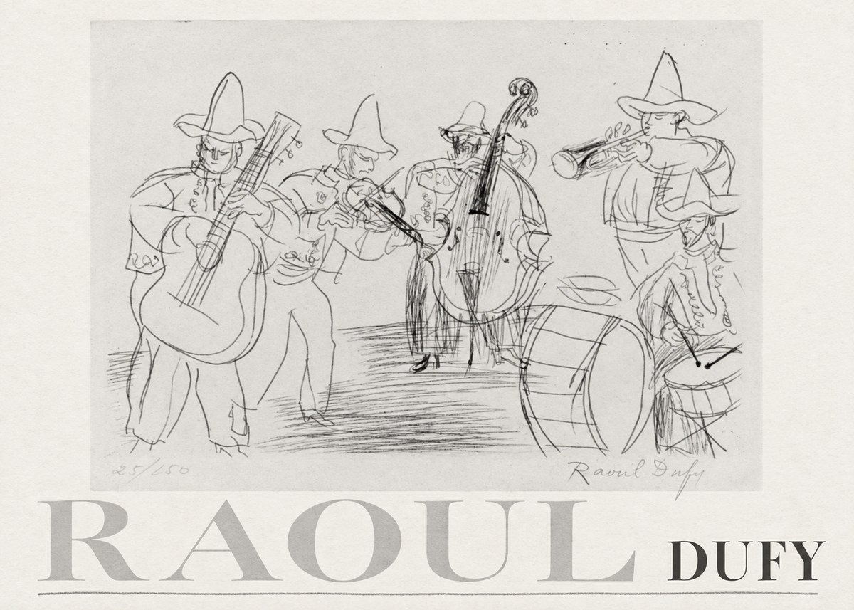 Raoul Dufy Musicians No3 - Affiche