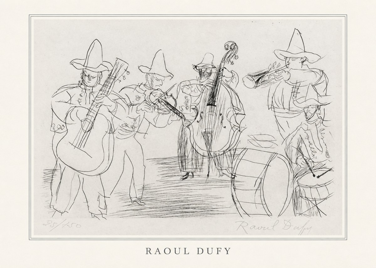 Raoul Dufy Musicians No4 - Affiche