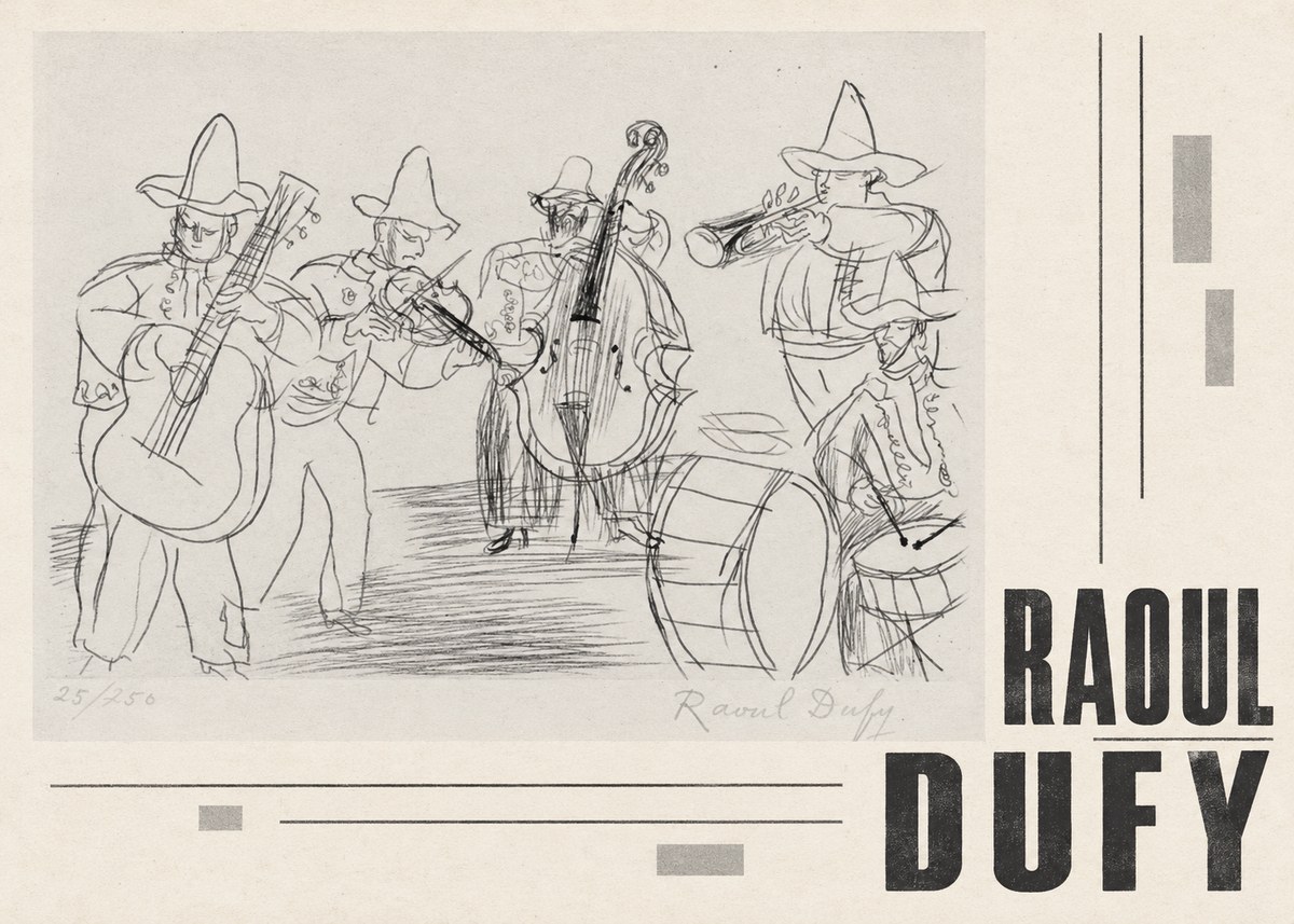 Raoul Dufy Musicians No5 - Affiche