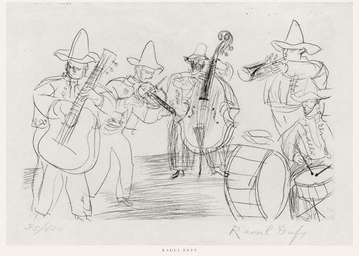 Raoul Dufy Musicians No6 - Affiche